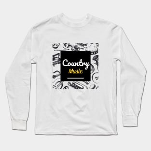 country music I love retro Long Sleeve T-Shirt